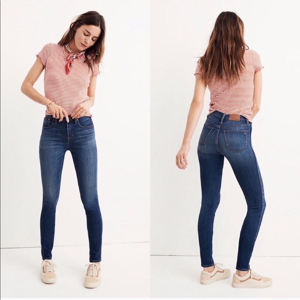 Madewell 10” High Rise Skinny Blue Jeans